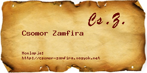 Csomor Zamfira névjegykártya